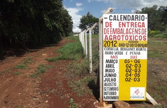 Município de Corbélia começa a coleta de embalagens de agrotóxicos para o ano 2012 em Corbélia e região