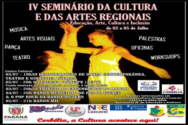 4º Seminário da Cultura e das Artes Regionais acontece em julho