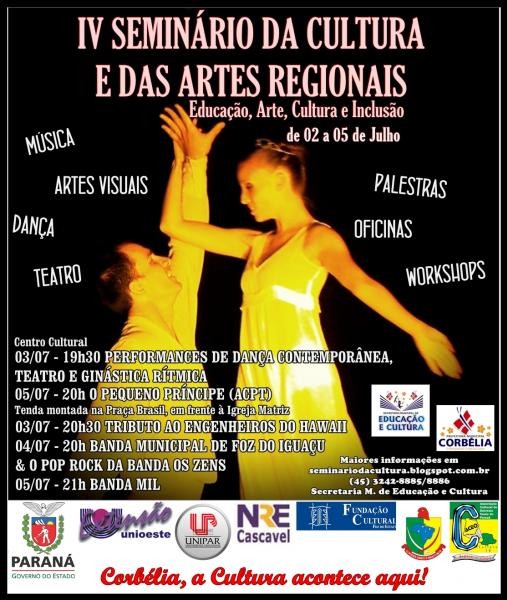 4º Seminário da Cultura e das Artes Regionais acontece em julho