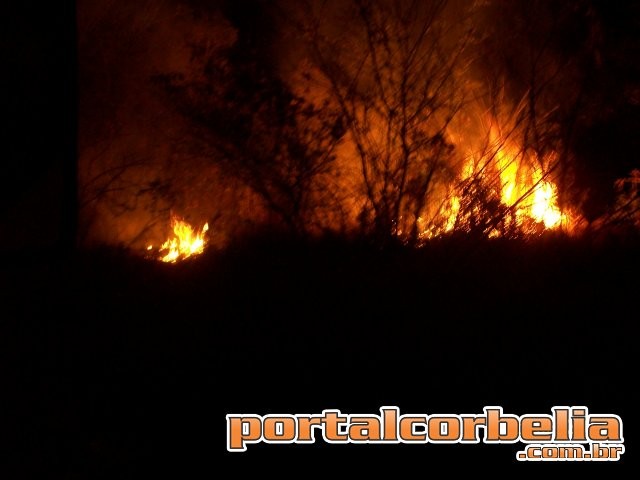 Bombeiros de Corbélia controlam incêndio na rodovia Corbélia - Braganey