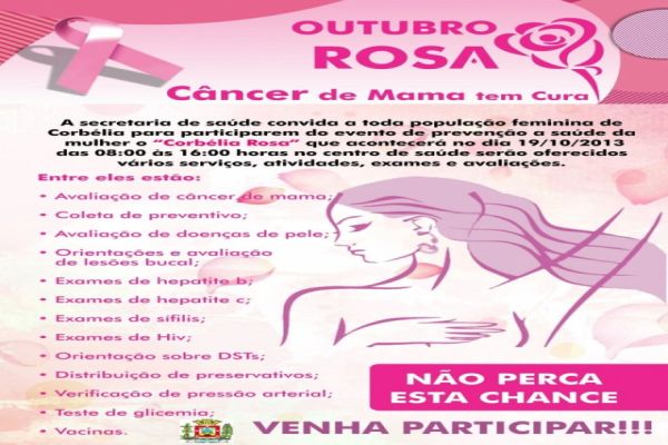 Secretaria de Saúde de Corbélia realiza campanha Corbélia Rosa no dia 19/10