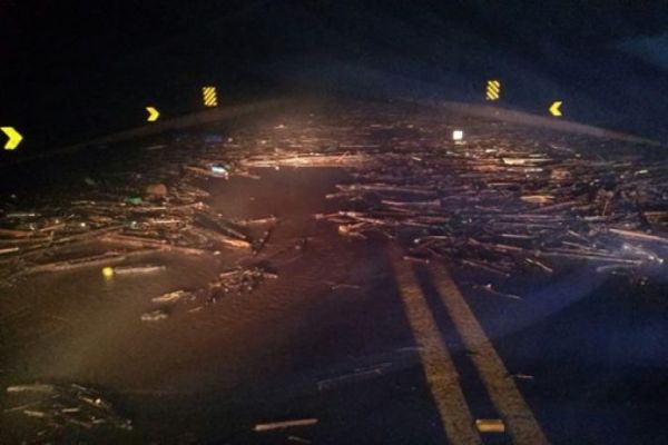 BR 369: Rio Piquiri transbordou e ponte é bloqueada