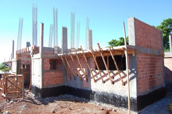 Segue as obras na nova UBS no Bairro Vila Unida