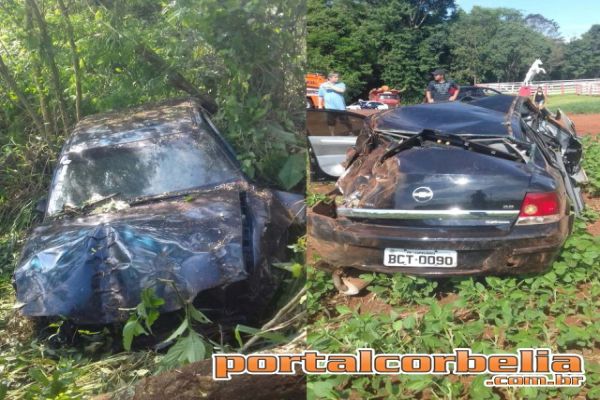 Colisão na PR574 deixa uma pessoa em estado grave