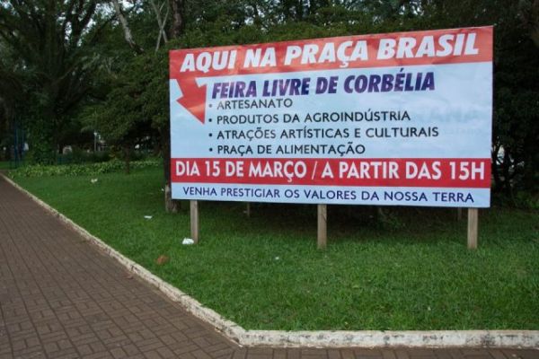 Feira livre será realizada na quarta-feira na Praça Brasil