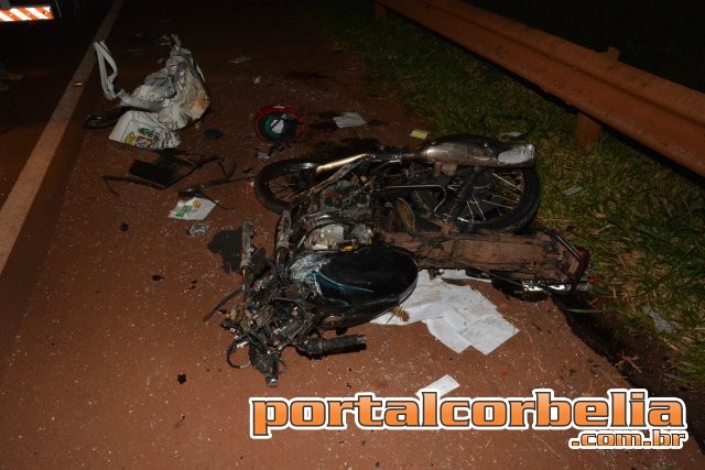 Motociclista perde a vida ao colidir contra Kombi na BR369