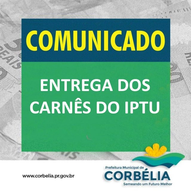 Imagem referente a notícia: Carnês do IPTU estão sendo entregues à partir de hoje