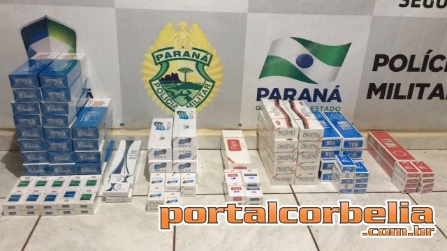 Polícia cumpre mandado e apreende produtos contrabandeados e uma arma