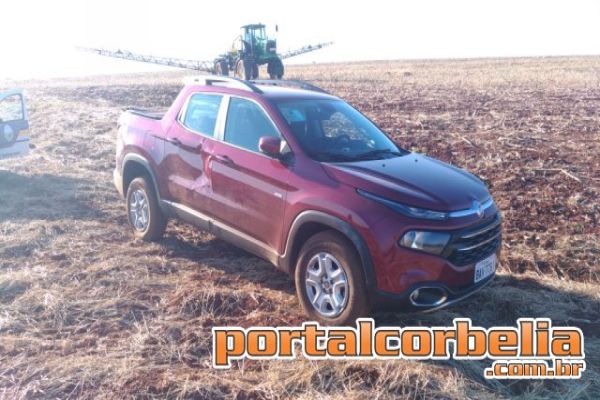 Trabalhador encontra Fiat Toro roubada ontem