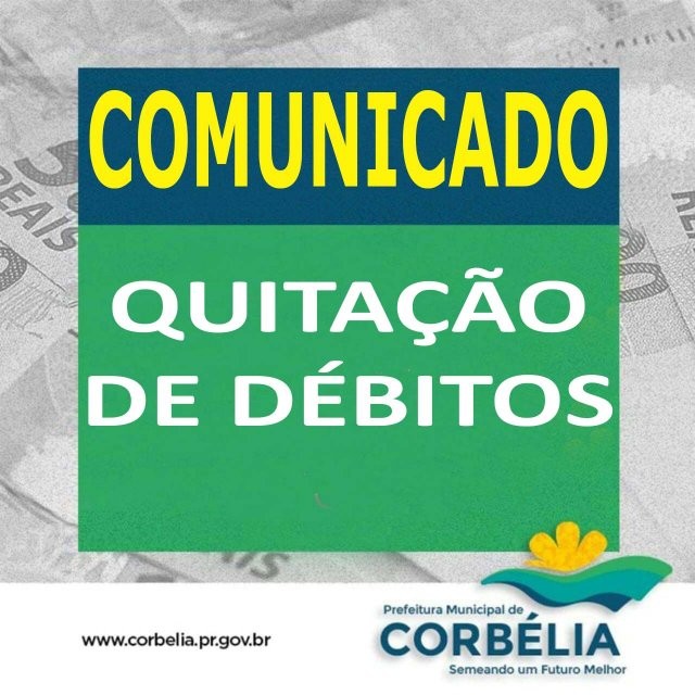 Imagem referente a notícia: Comunicado aos contribuintes que possuem débitos inscritos em Dívida Ativa junto a Fazenda Municipal