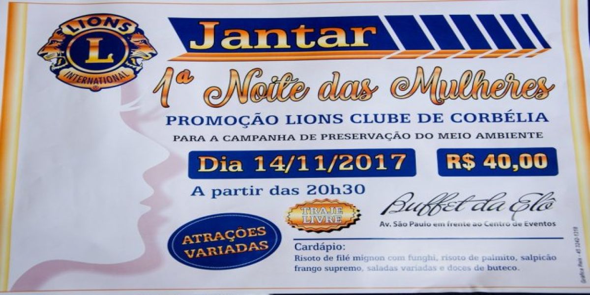 Lions Clube organiza noite exclusiva para as mulheres em Corbélia