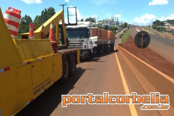 Trânsito impedido na Br369 em Corbélia  no sentido Cascavel/Penha