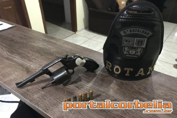 Rotam de Corbélia prende homem portando arma durante abordagem