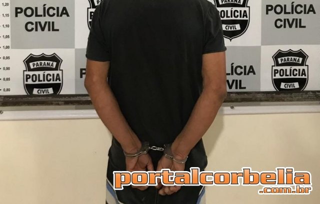 Policiais Civis de Corbélia cumprem mandado de prisão preventiva