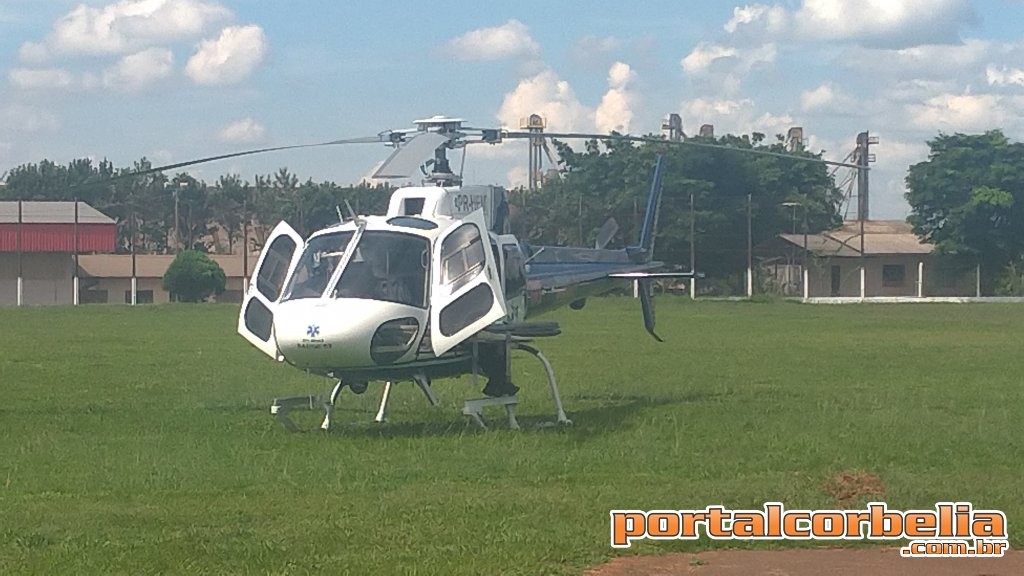 Aeronave do Consamu pousa para transferência de homem esfaqueado, mas vítima entra em óbito no Pam