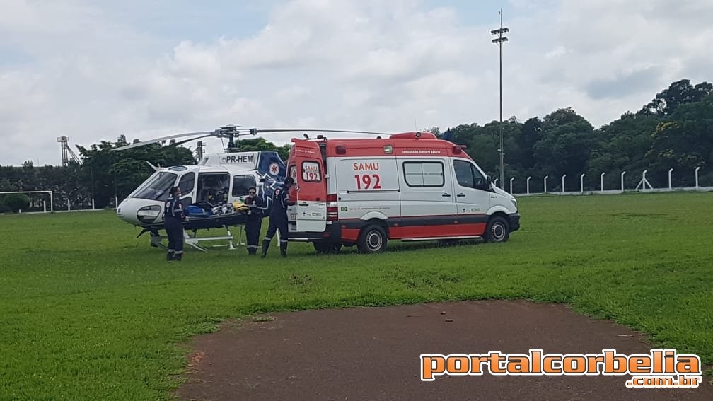 Paciente com problemas respiratórios é transferida pela Aeronave do Consamu para o HU