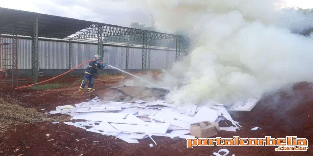 Queimada irregular de materiais é novamente registrada no parque industrial