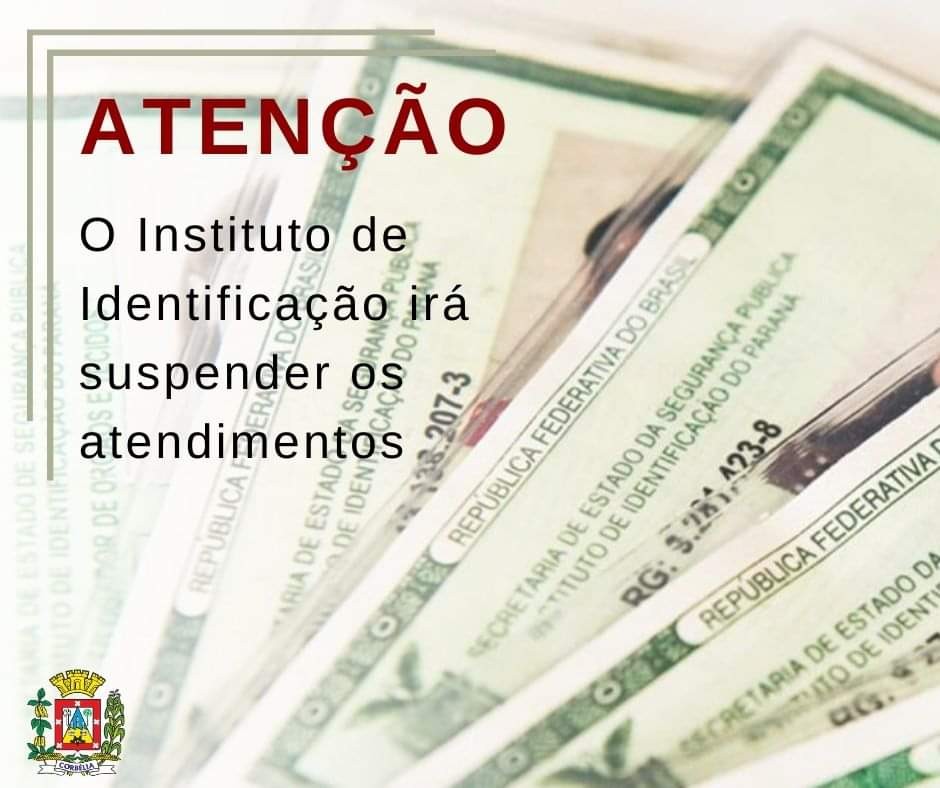 Instituto de Identificação suspenderá atendimentos