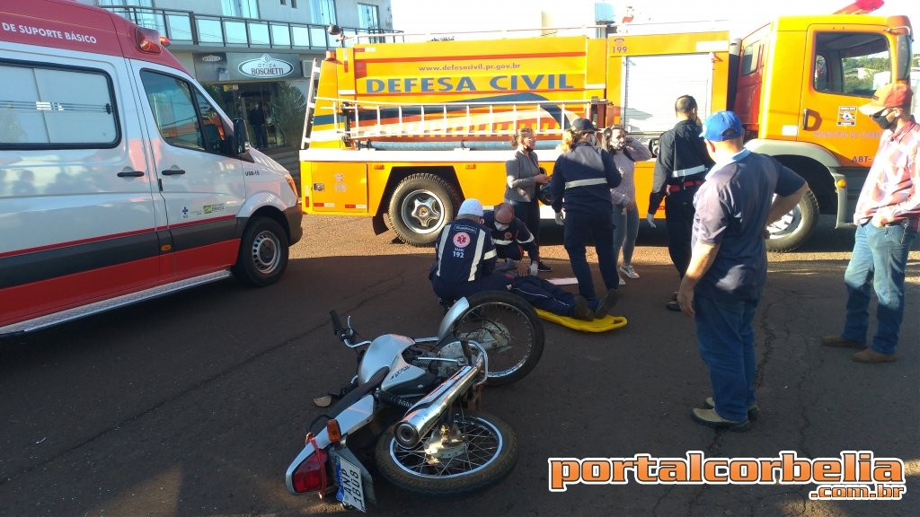 Colisão Auto/Moto é registrada na rua Hortênsia