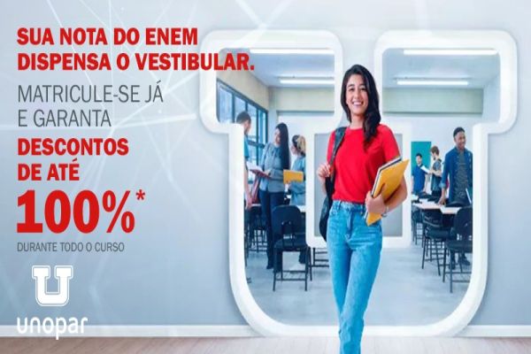 Unopar: Matricule-se já e garanta descontos de até 100%