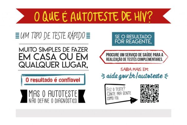 Saúde disponibiliza autoteste de HIV a todos os municípios