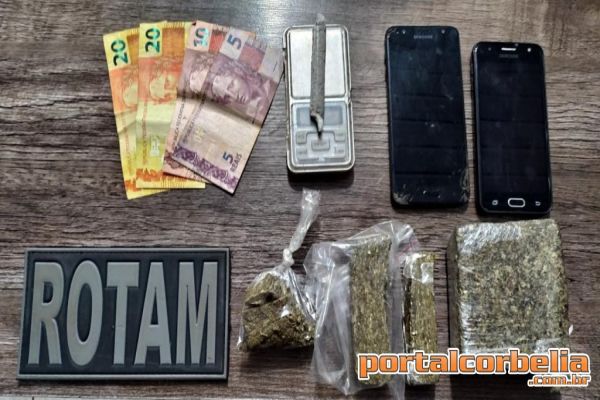 ROTAM apreende 500 gramas de maconha e prende 2 pessoas