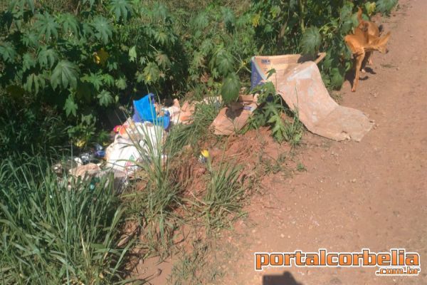 Moradores de área rural denunciam descarte irregular de entulhos