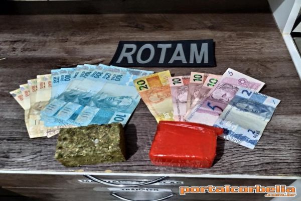 ROTAM faz aprensão de maconha e prende responsáveis por tráfico