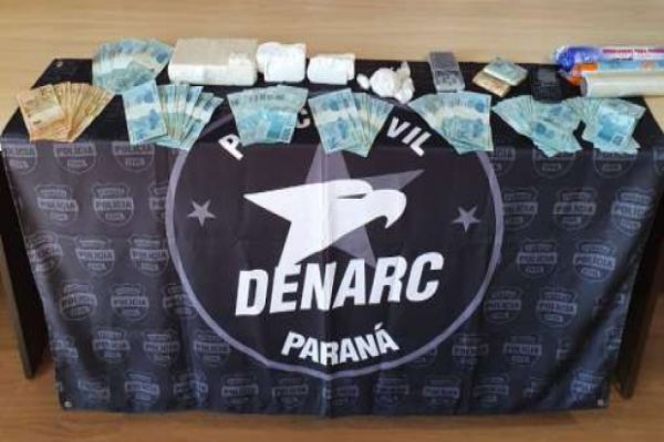 Homem é preso com 1,4 quilos de cocaína e R$ 10 mil apreendidos em Corbélia