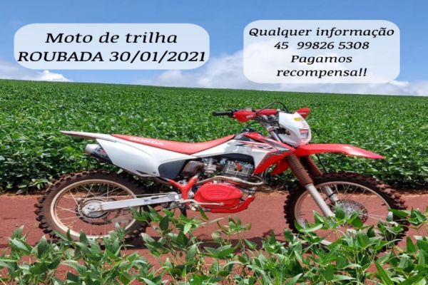 Moto furtada em Ouro Verde do Piquiri