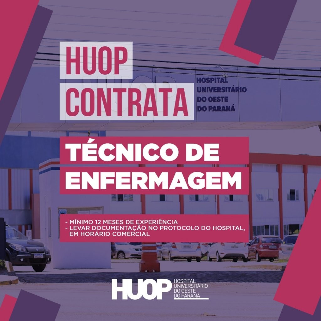 Hospital Universitário contrata técnicos de enfermagem