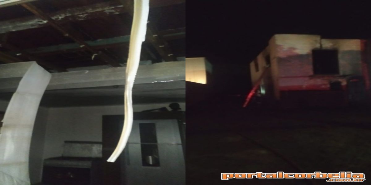 Moradores ficam feridos em incêndio a residência no distrito da penha