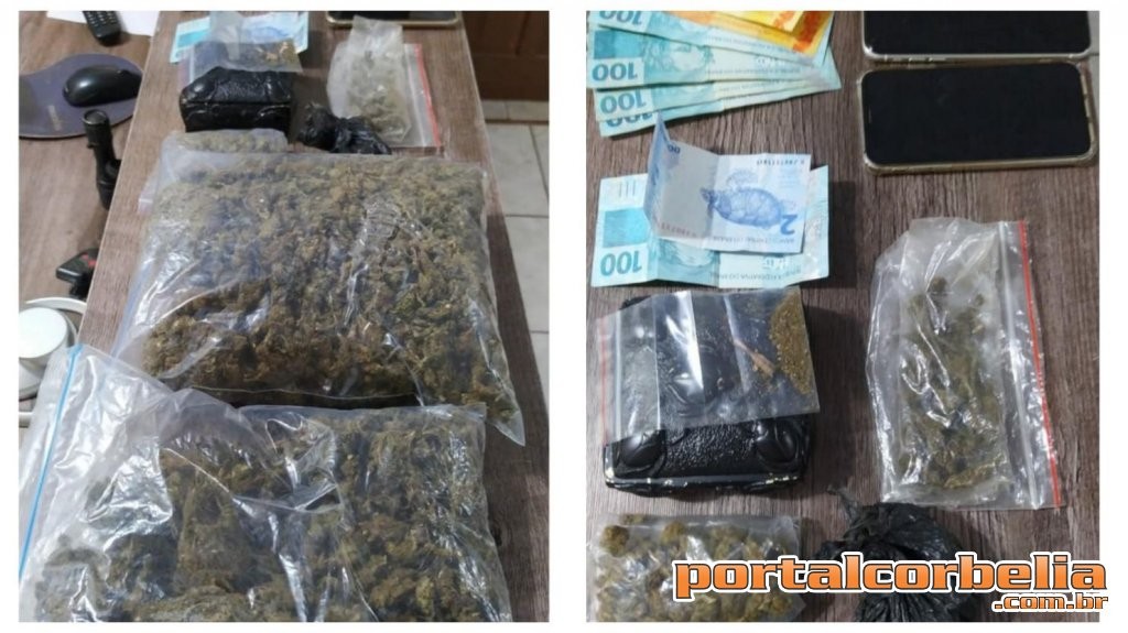 Polícia Militar encontra mais de 1kg de capulha com 3 homens na Penha