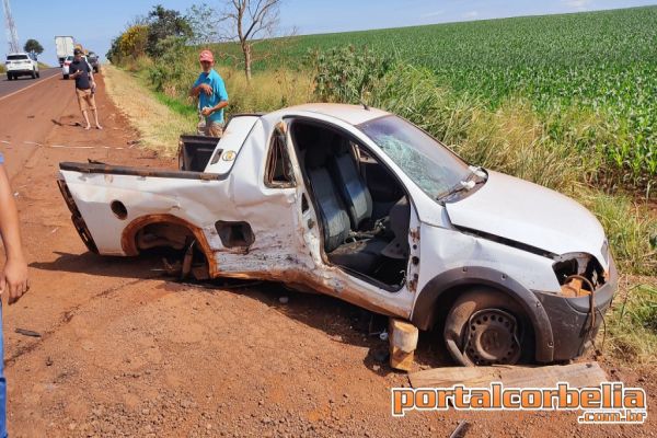 Colisão entre Audi e Montana é registrada na BR369 em Corbélia