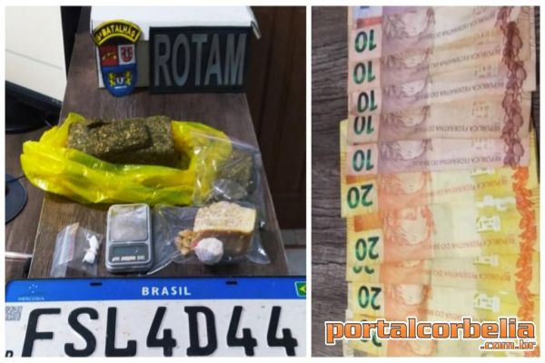 Polícia Militar prende homem com drogas que seriam vendidas em Corbélia