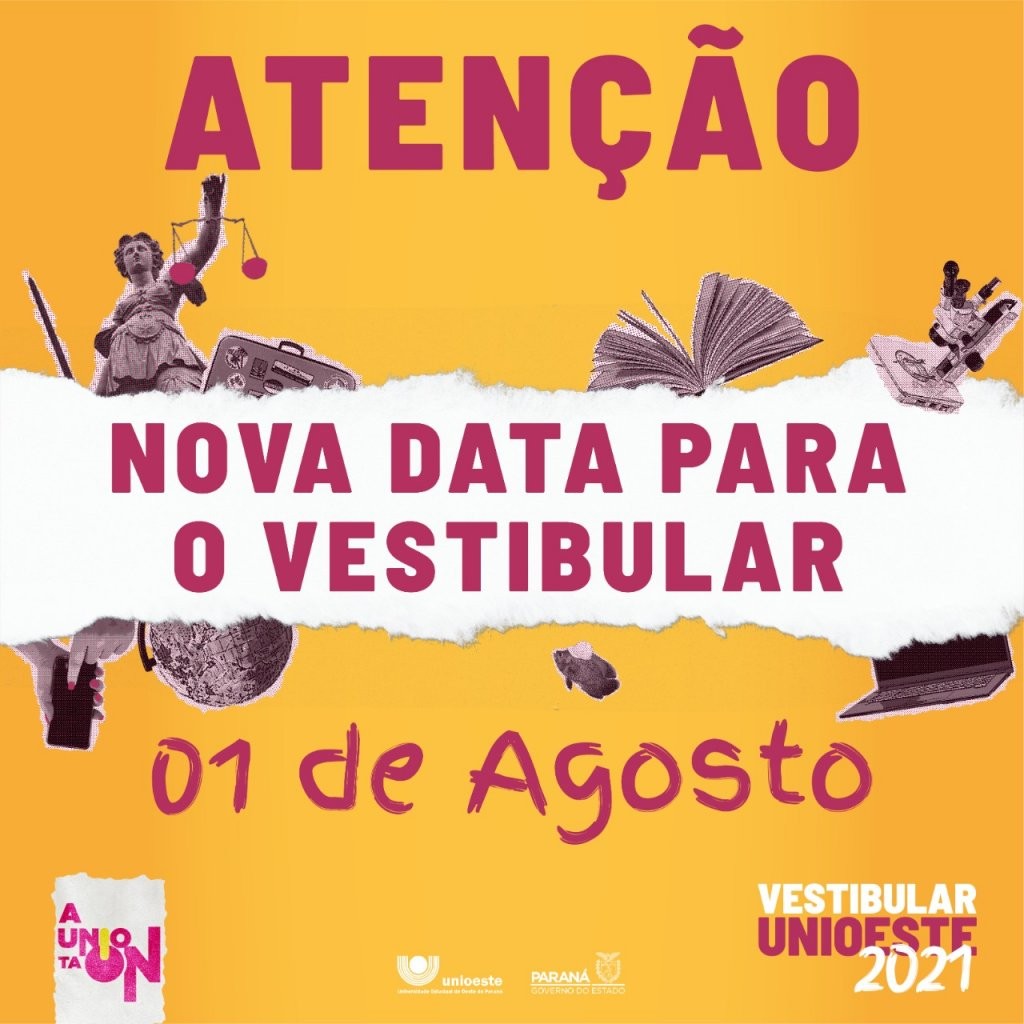 Vestibular Unioeste 2021 é transferido para 01 de agosto