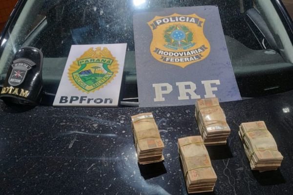 PRF detém homem com mais de R$100 mil não declarados