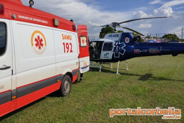 Aeronave do Consamu realiza transferência de paciente para Hospital Salete em Cascavel