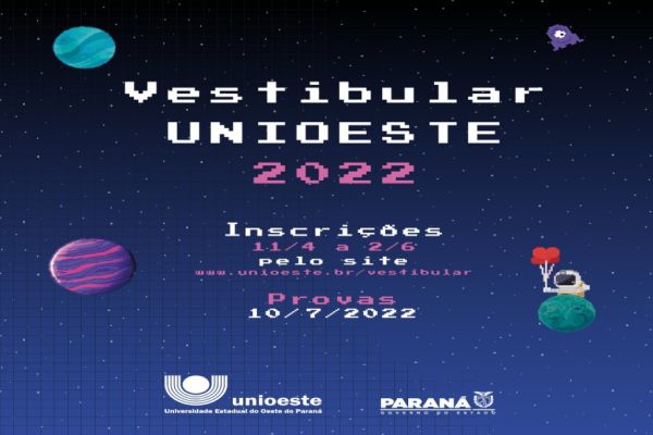 Vestibular Unioeste 2022 abre inscrições, provas serão dia 10 de julho