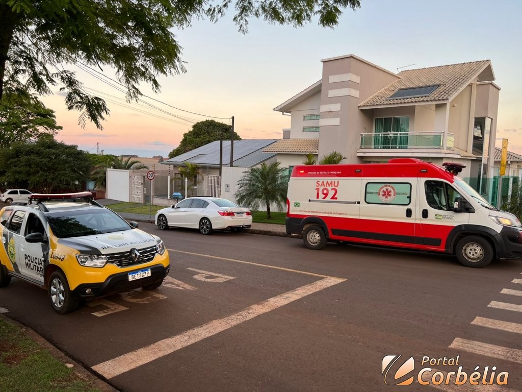 SAMU atende mulher atacada por cachorro na rua cravo em Corbélia