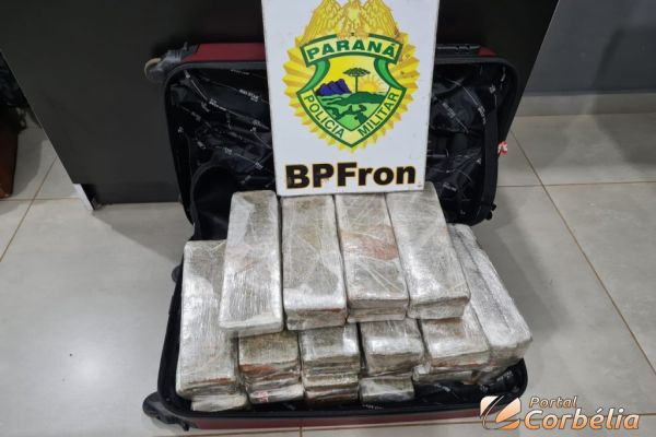 BPFRON apreende droga em ônibus em Corbélia