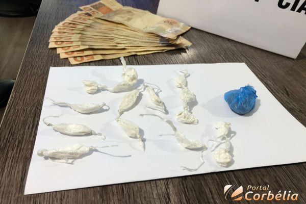 Polícia Militar prende homem com 15 buchas de cocaína durante abordagem