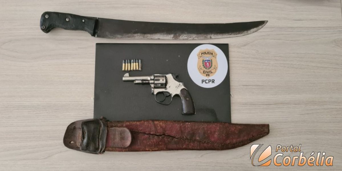 Autor de homicídio em Braganey se apresenta e Polícia apreende armas usadas no crime 