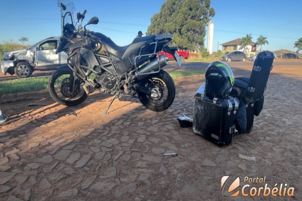 Motociclista fica ferido em colisão de trânsito na BR-369 em Corbélia