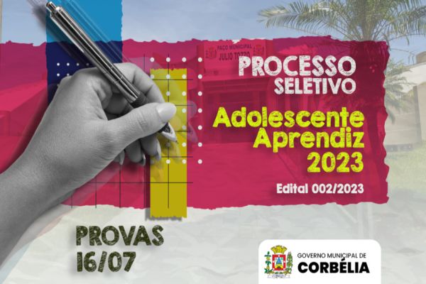 Confira o resultado da prova do Programa Adolescentes Aprendizes de Corbélia