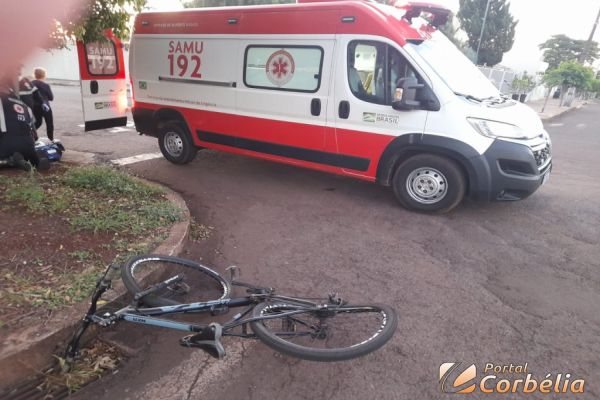 Acidente entre Ciclista e Veículo Deixa Adolescente Ferido em Corbélia