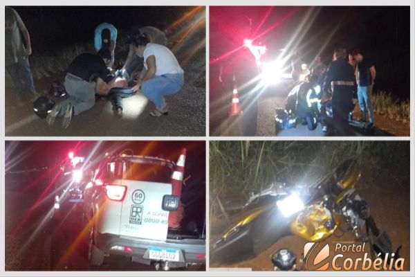 Motociclista fica ferido em acidente na BR-369 na Penha em Corbélia