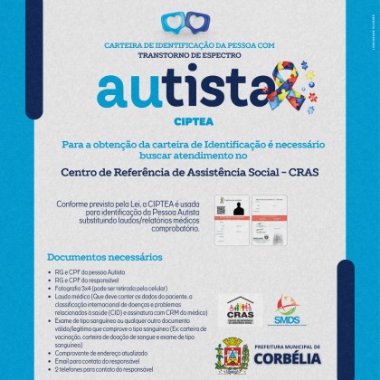 Mutirão em Corbélia facilita obtenção da Carteirinha do Autista em parceria com o Governo do Paraná