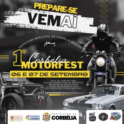 Imagem referente a notícia: Prefeitura de Corbélia anuncia o 1º Motorfest com programação diversificada