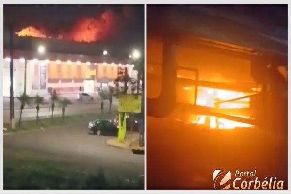 Incêndio de grandes proporções atinge unidade da Copacol em Cafelândia